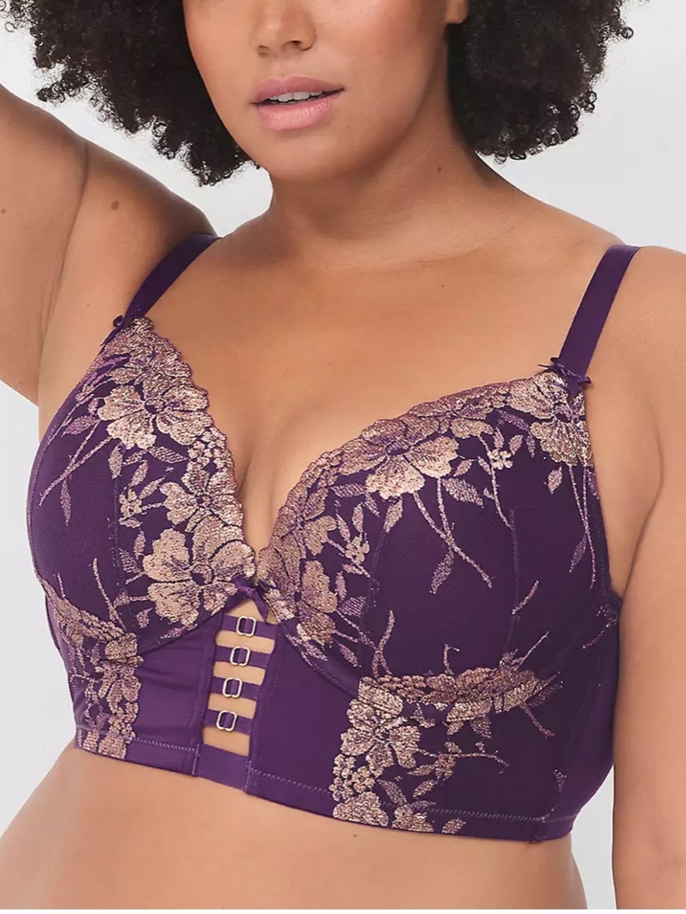 Lane Bryant Boost Plunge Longline Bra - size 40G